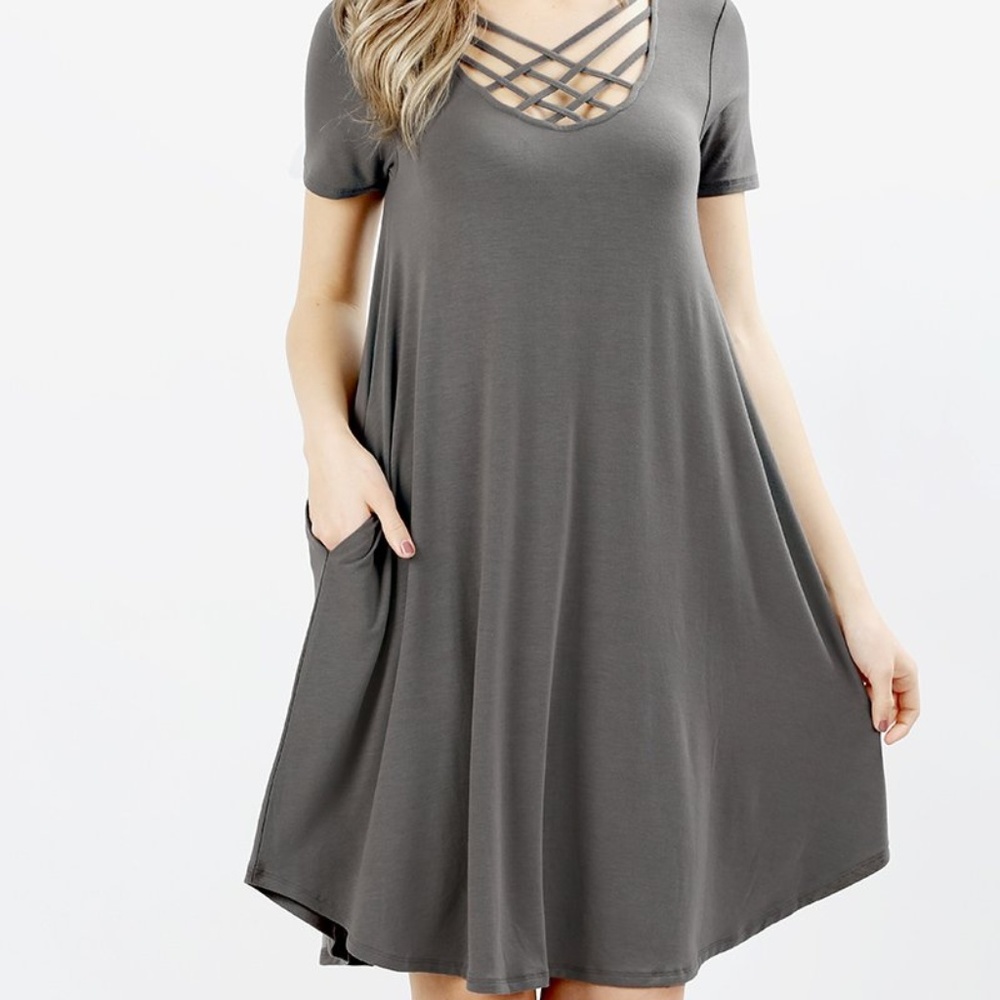 Lattice Dress w/Pockets